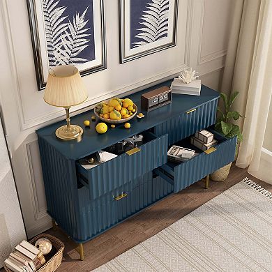 6 Drawers Accent Cabinet Bedroom Living Room Office Cabinet