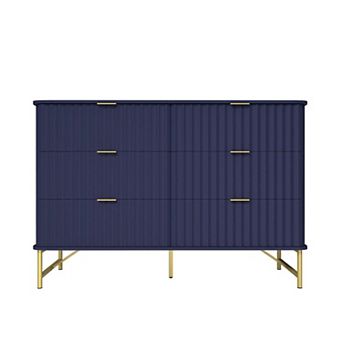 6 Drawers Accent Cabinet Bedroom Living Room Office Cabinet