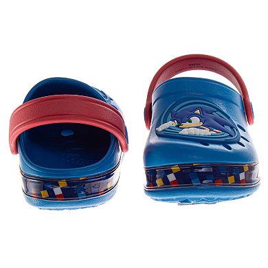 Sega Sonic the Hedgehog Boys' Blue Red EVA Clogs (Toddler / Little Kid)