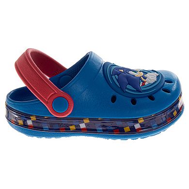 Sega Sonic the Hedgehog Boys' Blue Red EVA Clogs (Toddler / Little Kid)
