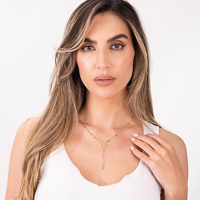 KSIZUIS 18K Gold Plated Multicolor Virgin Mary Necklace