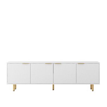Trikiousd Fluted TV Stand 68" with Storage Cabinets, Modern Media Console for 55"+ TVs