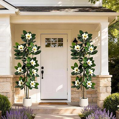 72" Faux Rubber Tree with Real Touch Leaves