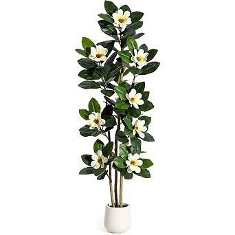 72" Faux Rubber Tree with Real Touch Leaves
