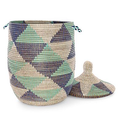 LargeLidded Hamper Basket