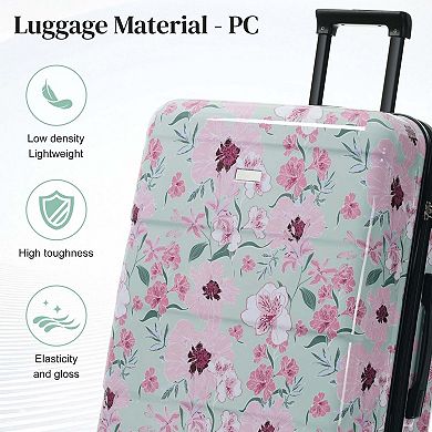 5-Piece PC+ABS Luggage Set with Cosmetic Case