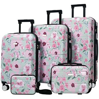 5 pc PC+ABS Luggage Set with Cosmetic Case