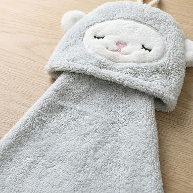 1 Pack Animal Hanging Hand Towel, Soft Absorbent Quick Dry, Cute Decorative Towel for Home 8" x 15"