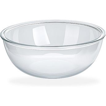 Zoulao 6.3-qt Clear Glass Mixing Bowl for Sourdough, Salads, Marinating, Kimchi & Food Prep.