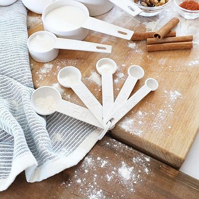 Zoulao Cream Wheat Straw Measuring Cups Spoons Set Cooking Baking Tools 10pc