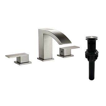 8 in Widespread Double Handle Bathroom Faucet with Quick Connect Hose and Pop-Up Drain