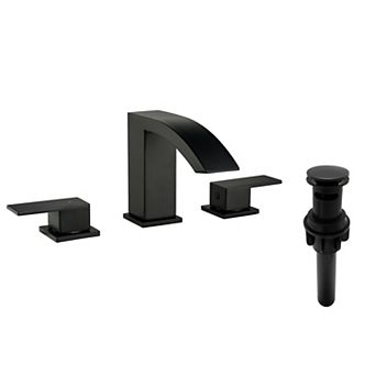 8 in Widespread Double Handle Bathroom Faucet with Quick Connect Hose and Pop-Up Drain
