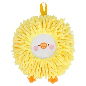 Cute Sheep Animal Chenille Hanging Hand Towel 1 Pack, Super Absorbent Soft Towel 6" x 6"
