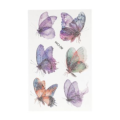 Realistic Colorful Temporary Tatto Pink Green 10 Pcs