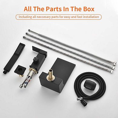 Single Handle Tub Deck Mount Roman Tub Faucet with Hand Shower