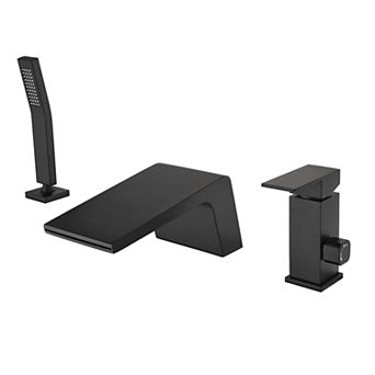 Single Handle Tub Deck Mount Roman Tub Faucet with Hand Shower