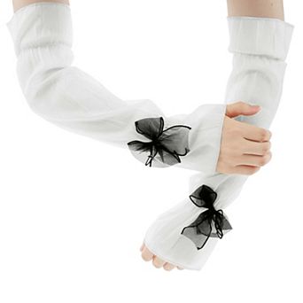 19.69"x5.91" Sun Protection Bow Arm Sleeves for Women 1 Pair