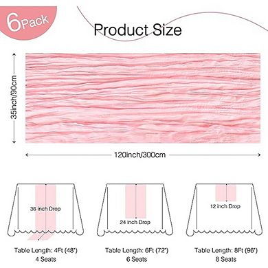 Cheesecloth Table Runners Boho Gauze, Rustic Sheer for Wedding & Party Decor