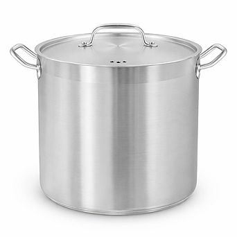 NutriChef 35-qt Stainless Steel Stockpot Heavy Duty Induction Pot with Lid