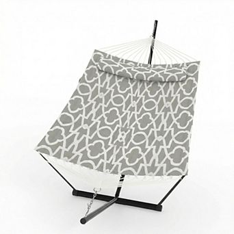 Double Hammock with Stand for Outside Heavy Duty, 52''W Quick Dry Hammocks, 450lbs Capacity