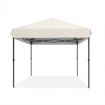 10x10Ft Pop Up Canopy Beach Tent with One Push Setup Reinforced Frame Outdoor Canopy Tent