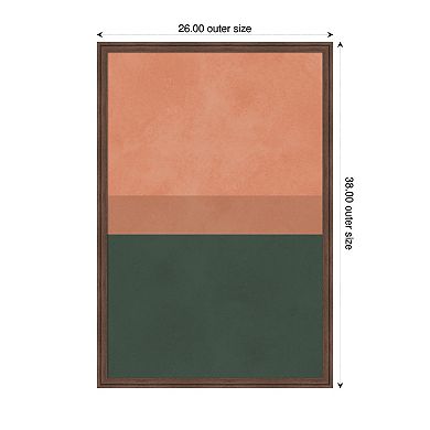 Amanti Art Framed Fabric Pinboard, Terracotta Layers by Vitor Costa Printed Bulletin Board