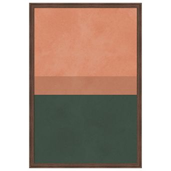 Amanti Art Framed Fabric Pinboard, Terracotta Layers by Vitor Costa Printed Bulletin Board