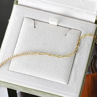 Women's Moissanite Tennis Bracelet, 6.5+2 in