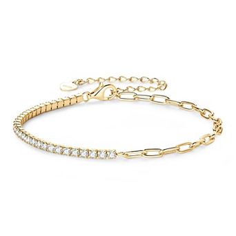 Women's Moissanite Tennis Bracelet, 6.5+2 in