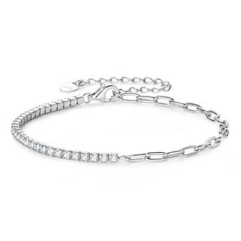 Women's Moissanite Tennis Bracelet, 6.5+2 in