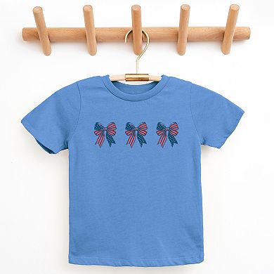 Patriotic Bows Row - Youth Short Sleeve Graphic T-Shirt