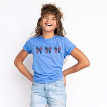 Patriotic Bows Row - Youth Short Sleeve Graphic T-Shirt