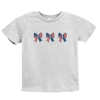 Patriotic Bows Row - Youth Short Sleeve Graphic T-Shirt