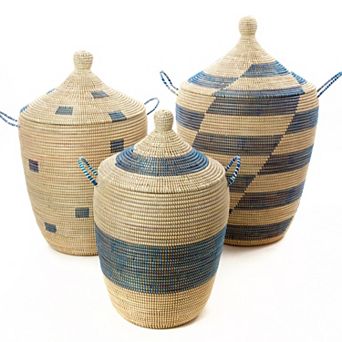 Set of Three Mixed Pattern Hampers