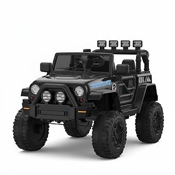 12V Electric Kids Ride-On Vehicle，Remote Control & Manual Drive, LED Lights
