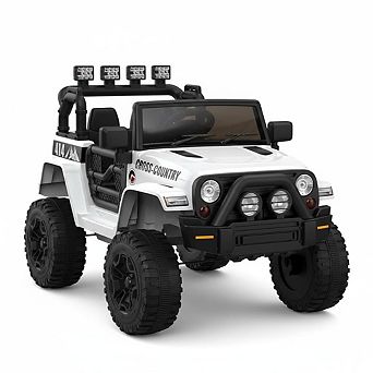 12V Electric Kids Ride-On Vehicle，Remote Control & Manual Drive, LED Lights