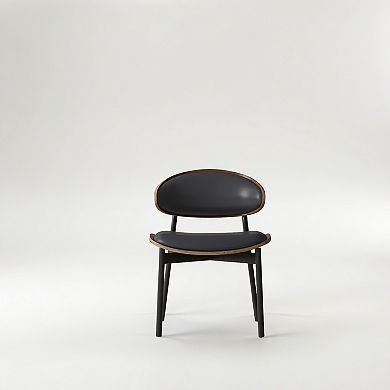 Modern Dining Chair 2 Piece Set Ergonomic Foam-padded Chairs With Curved Backrest(Set of 2)