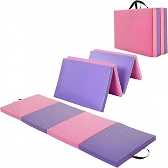 Portable Folding Gymnastics Mat, 2 Inch Thick Exercise Tumbling Mat for Home Workouts Yoga