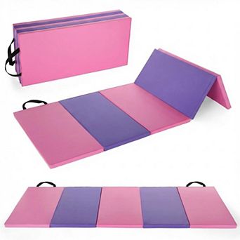 Portable Folding Gymnastics Mat, 2 Inch Thick Exercise Tumbling Mat for Home Workouts Yoga