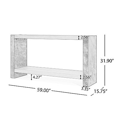 KWPZQEB Vintage Console Table with Dovetail Joinery & Distressed Wood Veneer Finish for Hallway