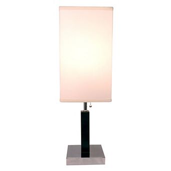 BROWN SQUARE WOODEN TABLE LAMP 1PC/CTN