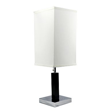 BROWN SQUARE WOODEN TABLE LAMP 1PC/CTN
