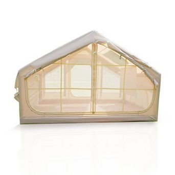 KWPZQEB 420D Oxford Waterproof Inflatable Camping Tent with Mesh Windows/Doors