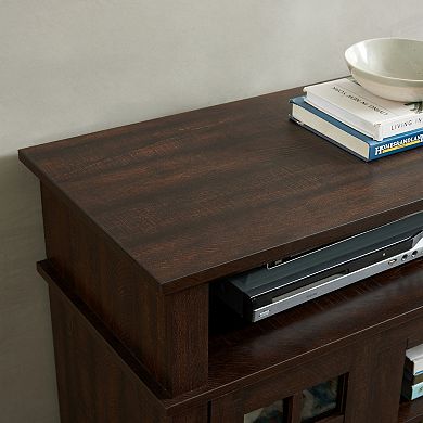 Trikiousd Classic TV Media Stand with Open & Closed Storage for TVs Up to 65"