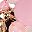 Retro Dark Pink White