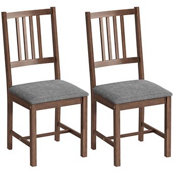 HOMCOM Set of 4 Dining Chairs with Legs, Kitchen Chairs