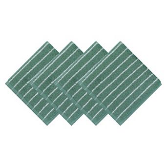 Cotton Striped Washcloths 13" x 13" Soft Face Cloths for Bathroom, Reusable Lint-Free Facial Towels