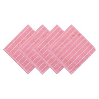 Cotton Striped Washcloths 13" x 13" Soft Face Cloths for Bathroom, Reusable Lint-Free Facial Towels