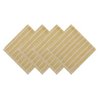 Cotton Striped Washcloths 13" x 13" Soft Face Cloths for Bathroom, Reusable Lint-Free Facial Towels