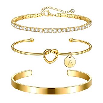 Women's Gold Initial Bracelet